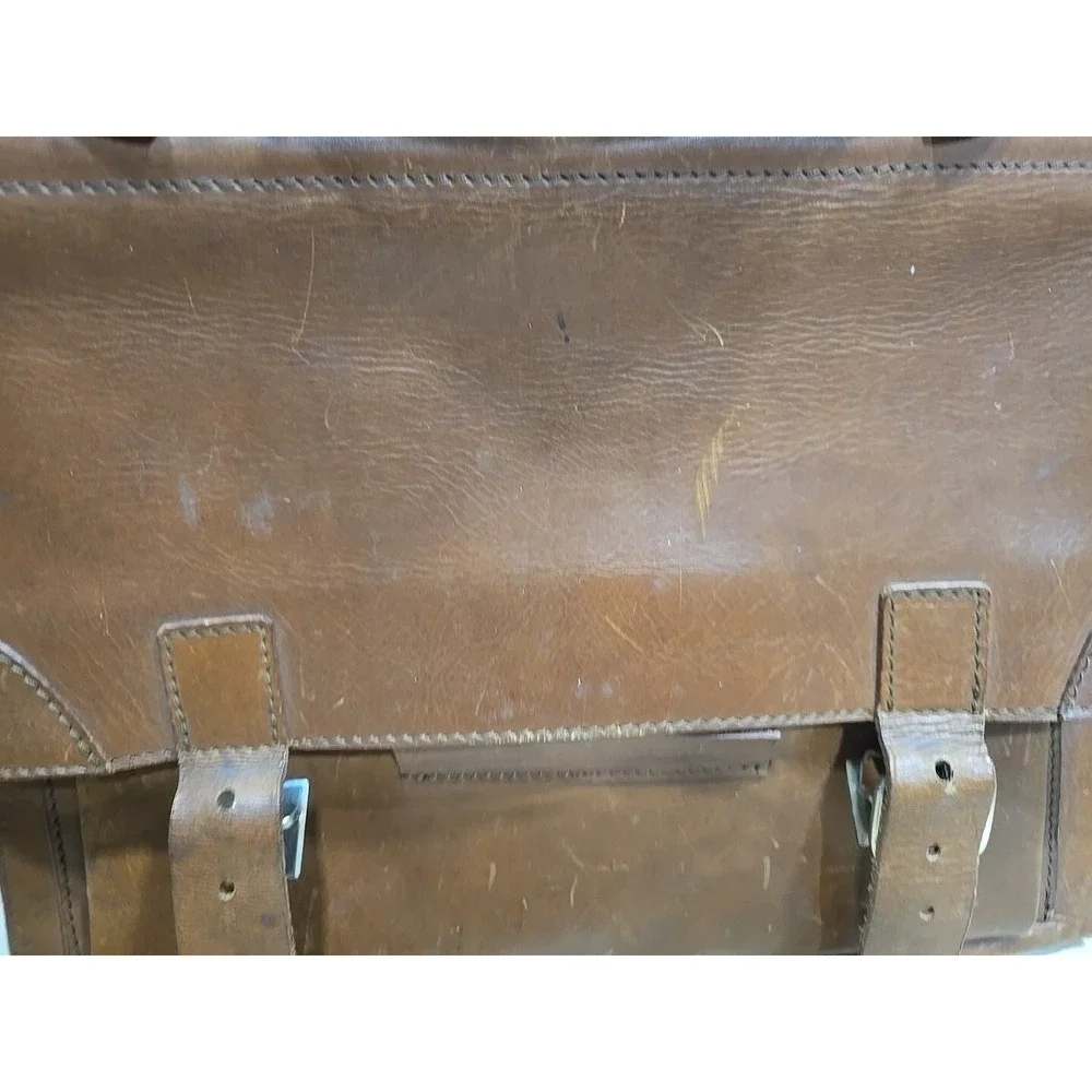 European Natural Leather Bags Messenger Business Travel (No Strap, 1 Buckle) VTG